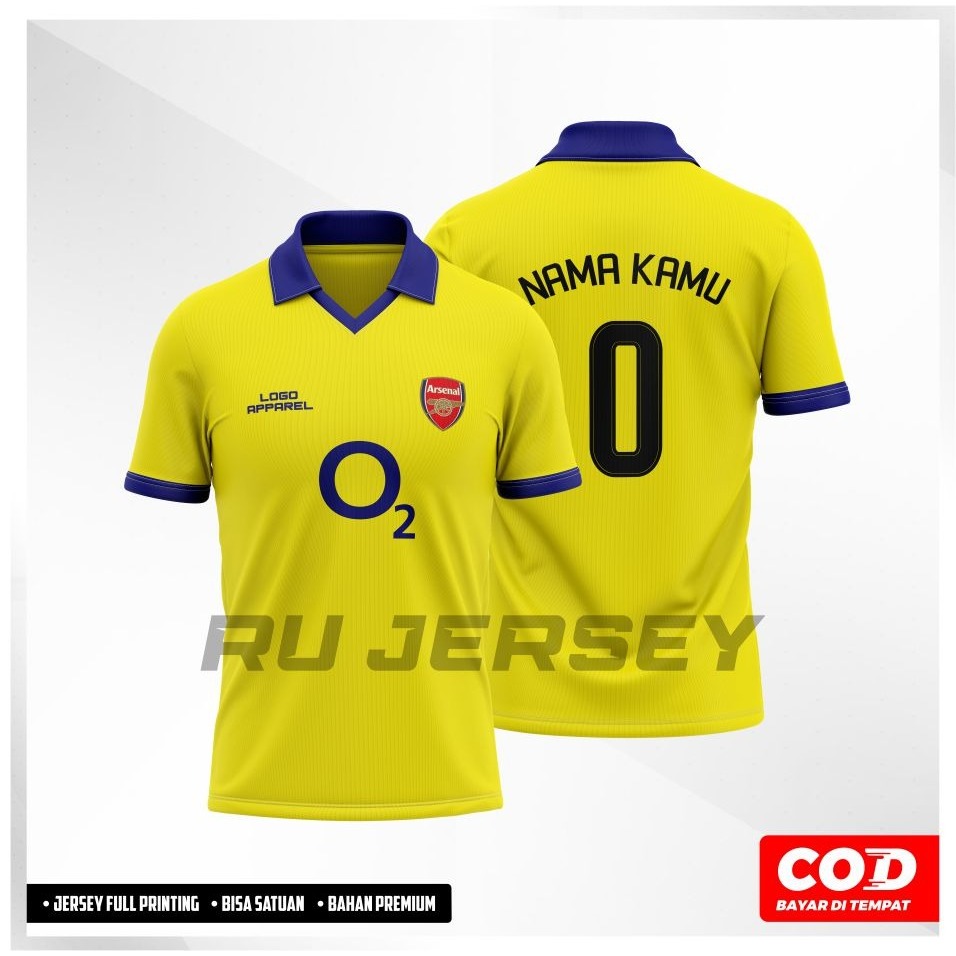 JERSEY ARSENAL 2003 AWAY FULL PRINTING