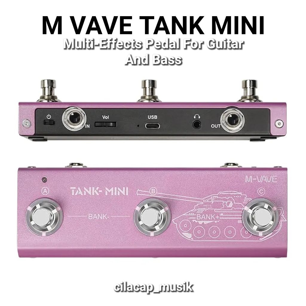 EFEK GITAR M VAVE TANK MINI M-VAVE EFEK GITAR EFEK BASS ELEKTRIK MVAVE