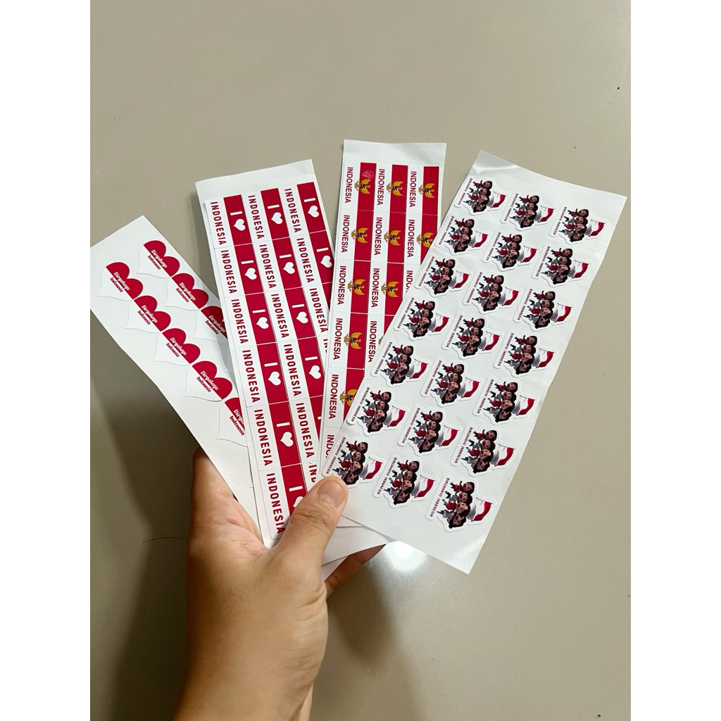 

stiker pipi merah putih indonesia isi 71 pcs