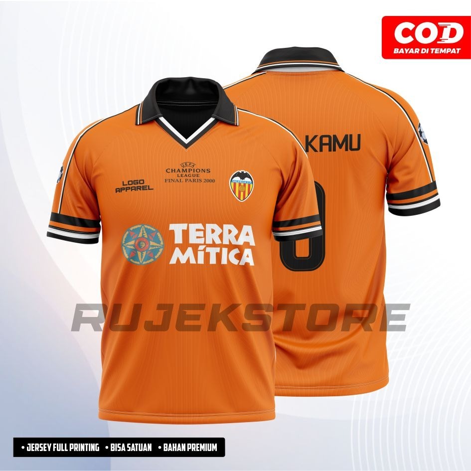 Jersey Valencia 2000 away Final UCL