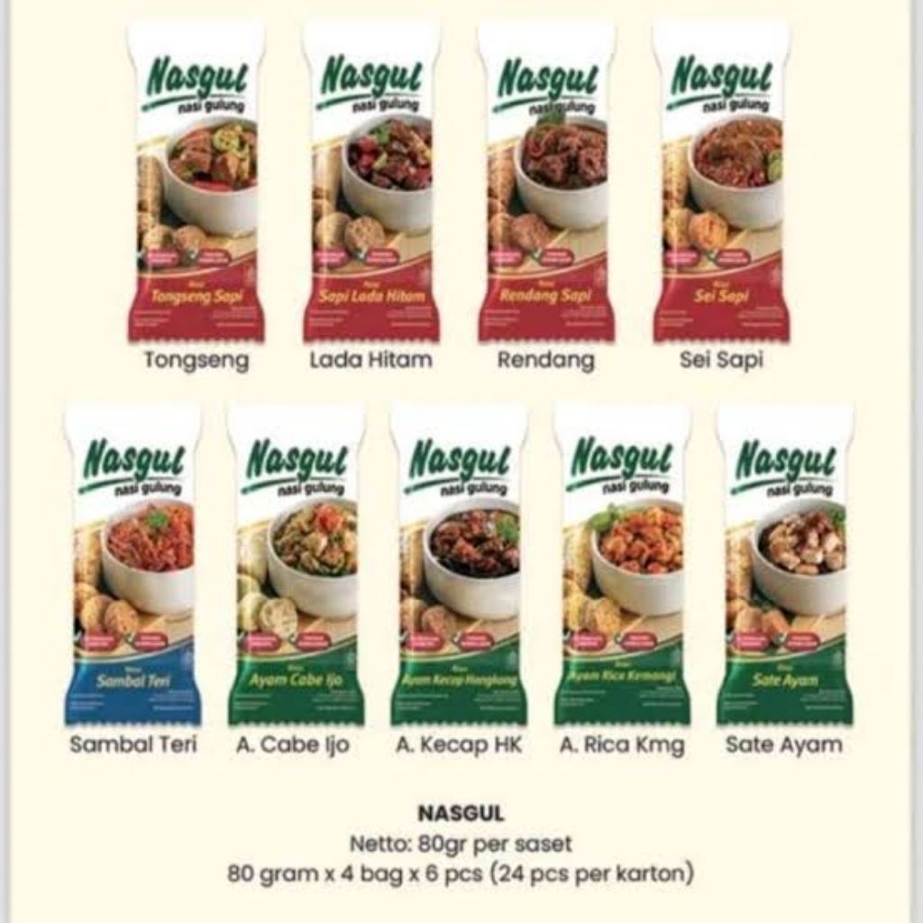 

NASGUL (NASI GULUNG) VIRAL 80 GR