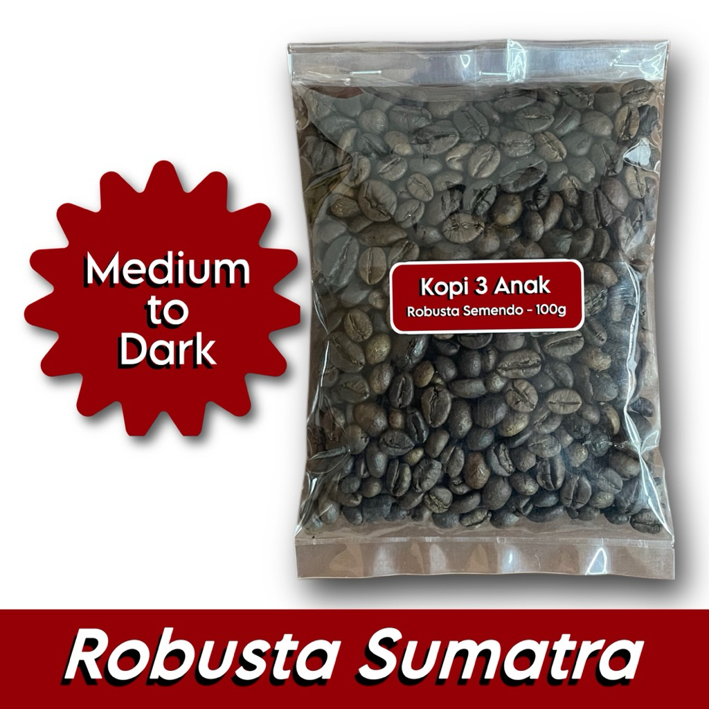 

Biji Kopi Robusta 100g | Roasted Beans Robusta Sumatra