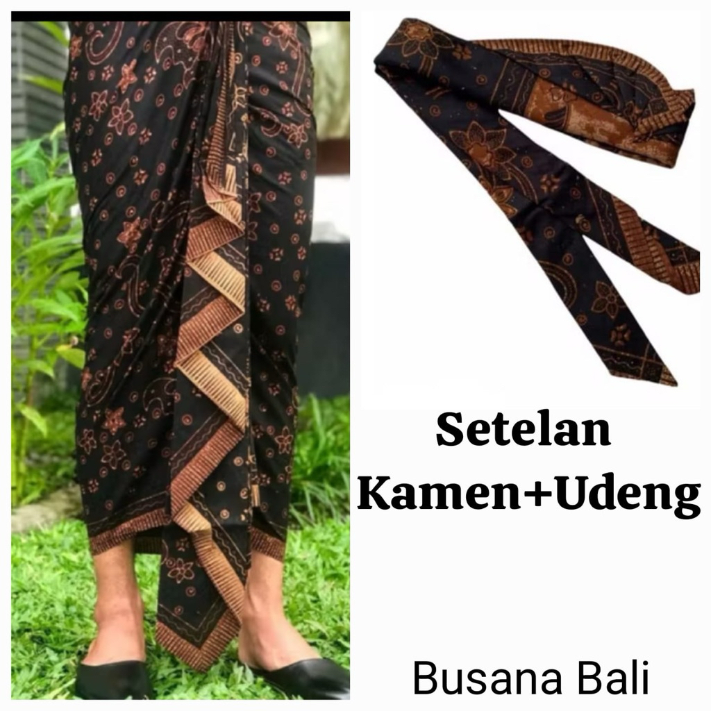 Set Kamen batik setengah jadi + udeng setengah jadi // kamen dewasa
