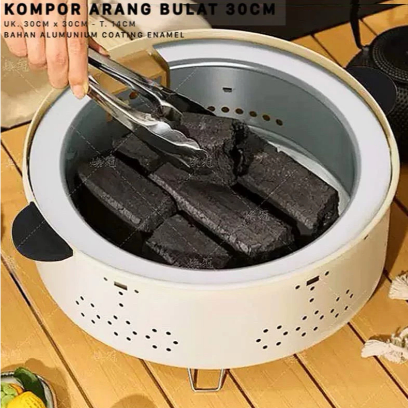 KOMPOR Arang BBQ/ GRILL PAN MULTIFUNGSI / Alat Pemanggang / Tempat Pemanggang BBQ Grill Pan BULAT