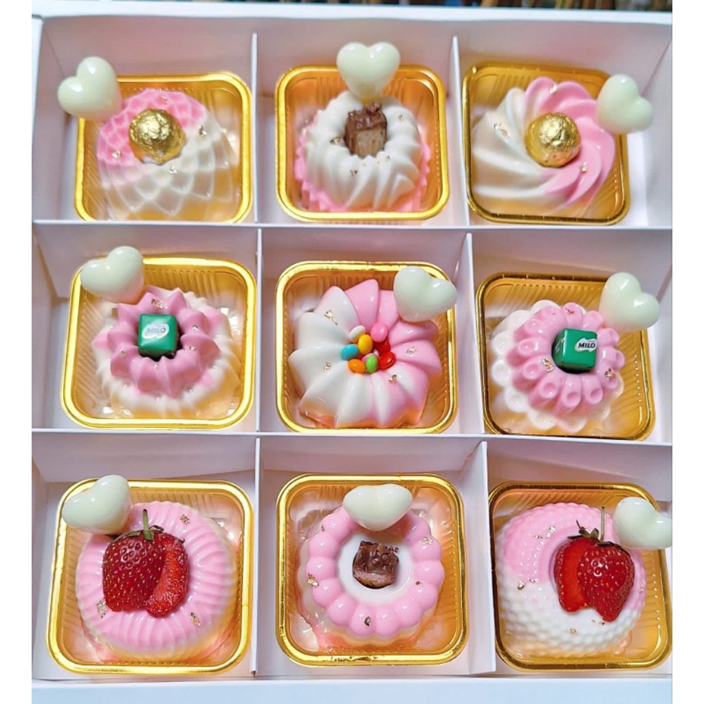 

Puding Mini Hampers/ puding susu / puding ultah/ puding ulang tahun / cake ultah