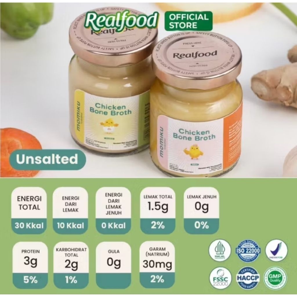 

chicken bone broth unsalted momiku realfood
