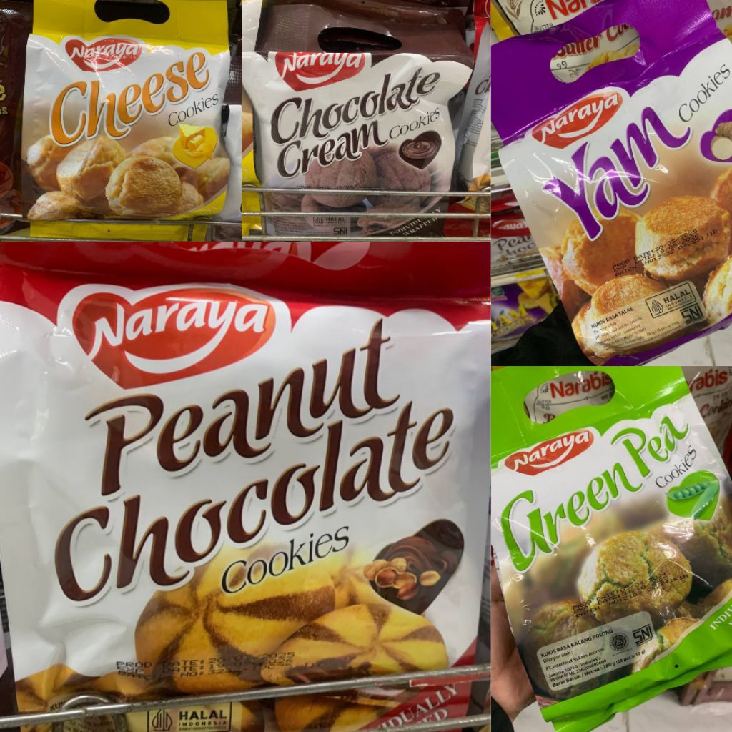 

Product Of Malay Naraya Cookies 280gr 10x 28 Pcs Dasa Peanut Chocolate Chesee Chcolate Cream Yam