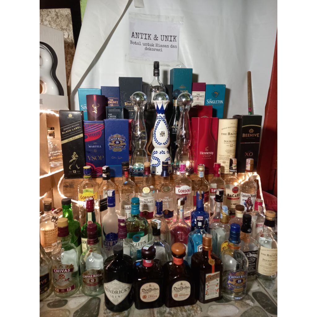 botol random pajangan / botol hiasan / botol hiasan kantor ,dekorasi cafe