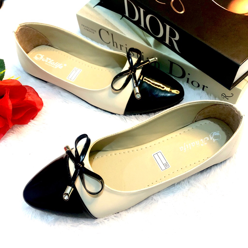 Khalifa mall flat shoes wanita tercantik ballet ballerina premium original