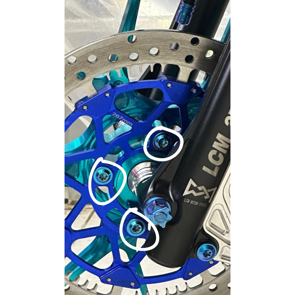 baut titanium gr 5 disc / piringan cakram honda universal