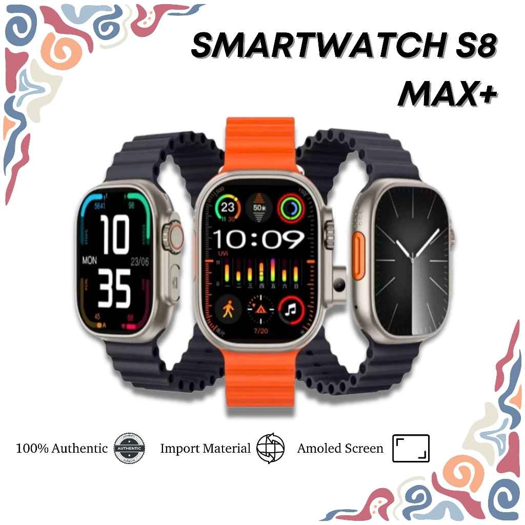 SMARTWATCH S8 MAX+ SIM CARD 5G Video Kamera Telepon GPS Play Store, Kesehatan, Game Smartwatch