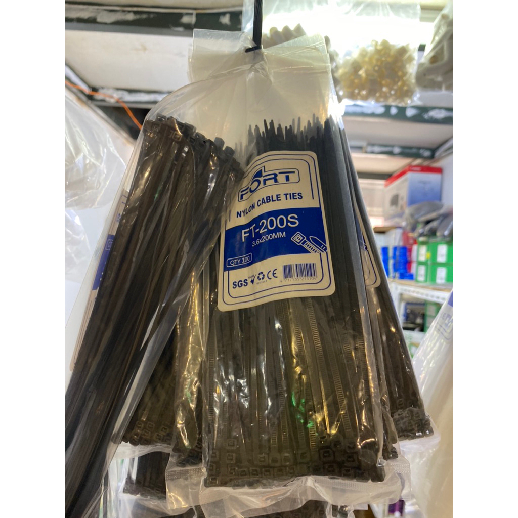 

cable ties FT-200S 3.6x200mm fort hitam/putih @100 pcs