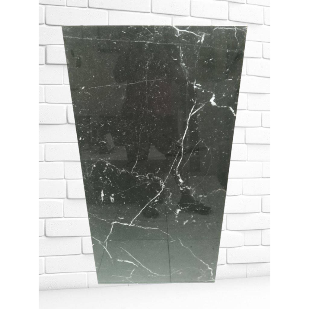 granit 60x120 hitam corak