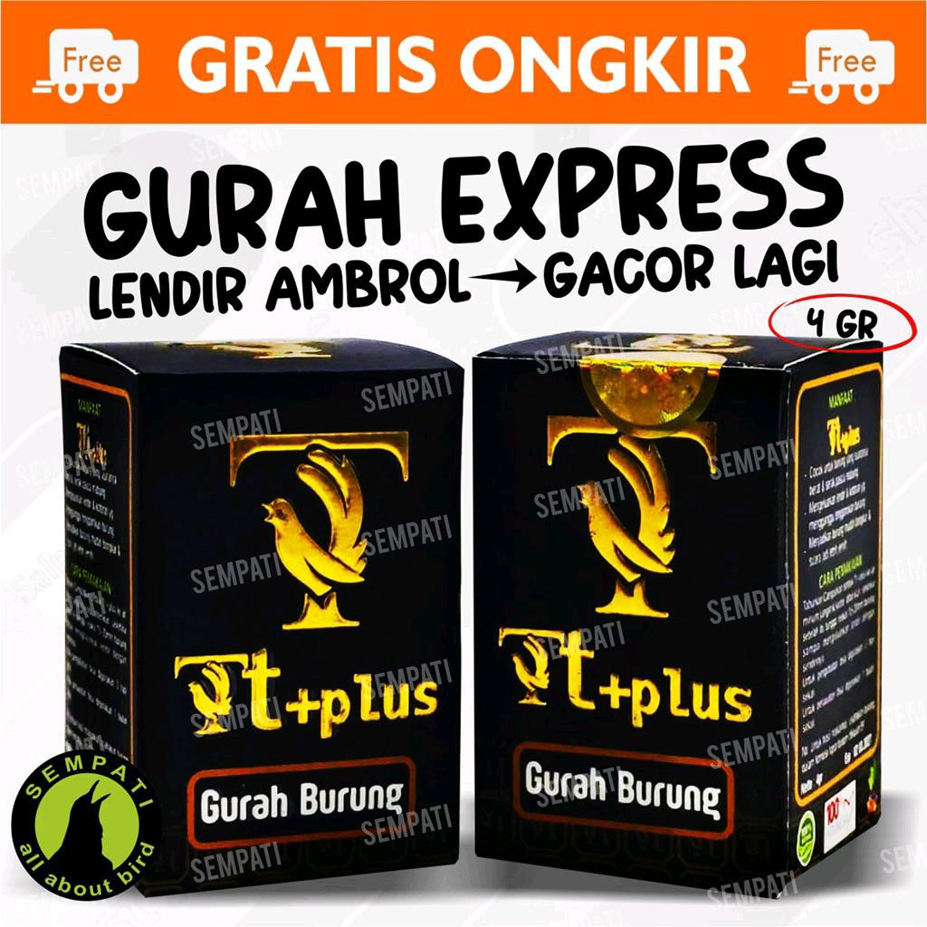 Tt+ TT Tt Plus Gurah Burung Original Asli Obat Gurah Burung Murai Kacer Kenari Lovebird Pleci Anis M