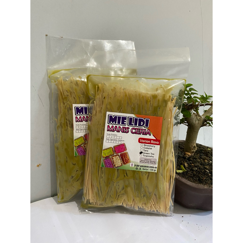

mi lidi rasa gren tea/macha bumbu melimpah 130 gram / mi lidi rasa macha