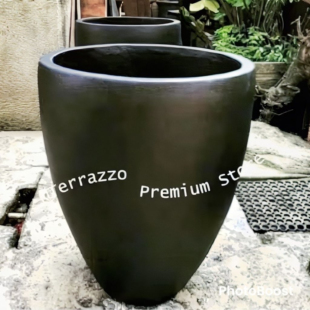 pot teraso tipe vas hitam doff