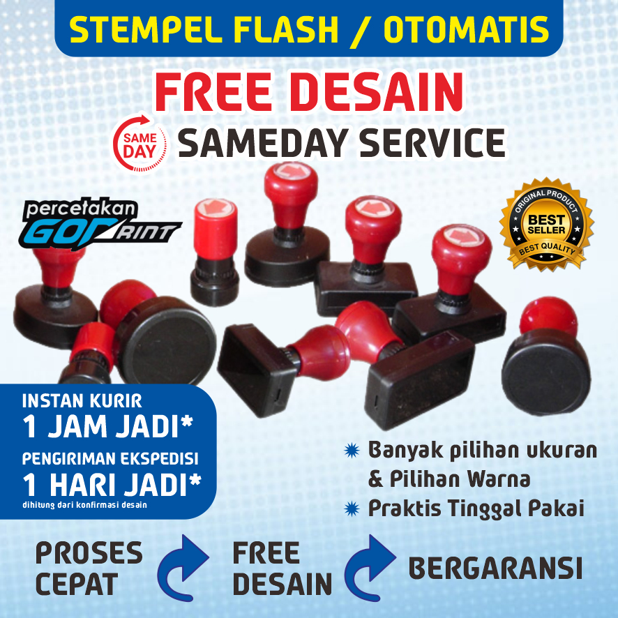 

Stempel Flash Custom Otomatis Free Desain - 1 hari jadi