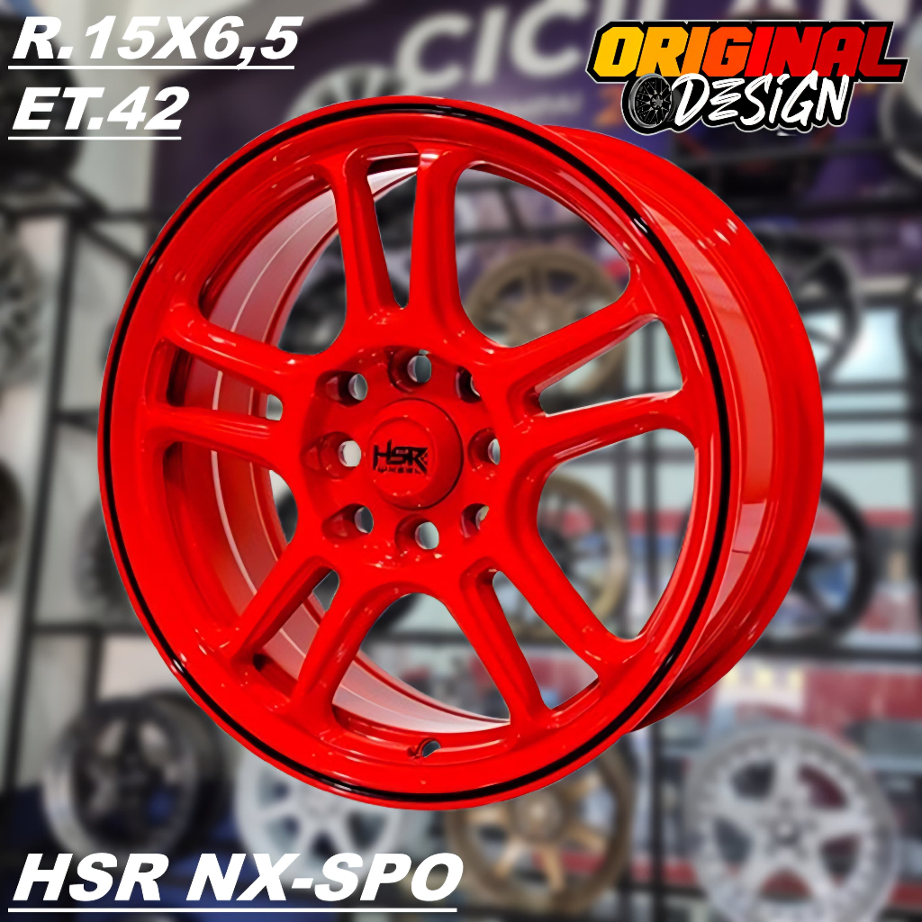 Velg Mobil Ring 15 Warna Merah BRIO, AVANZA, MOBILIO, HSR NX SPO R15