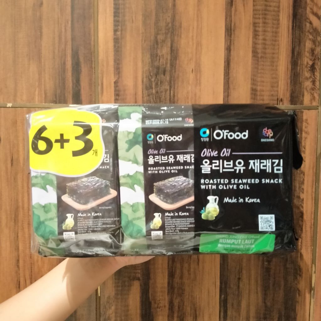 

Chung Jung One - Roasted Laver Seasoned Roasted Seaweed with Olive 6+3