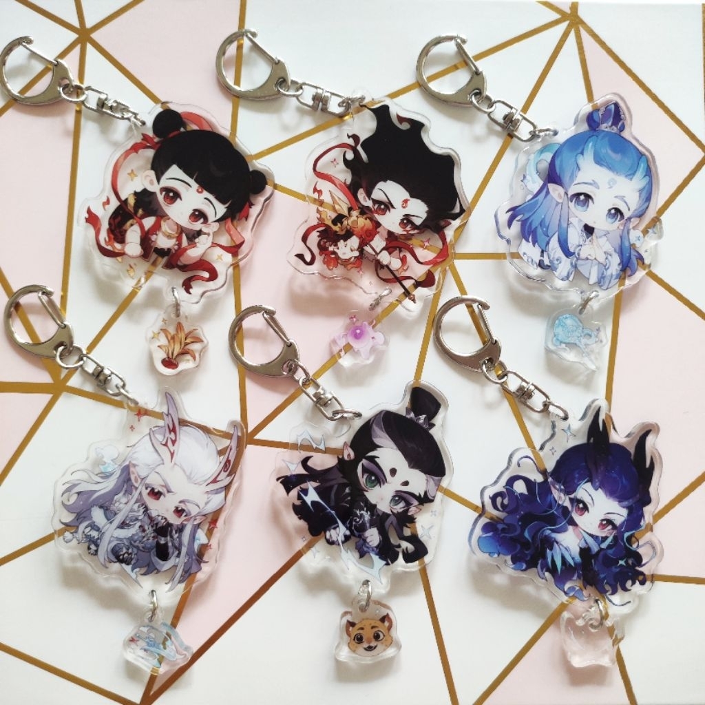 Keychain Gantungan Kunci Akrilik Nezha / Ne Zha Ao Bing Ao Guang Shen Gongbao Ao Run