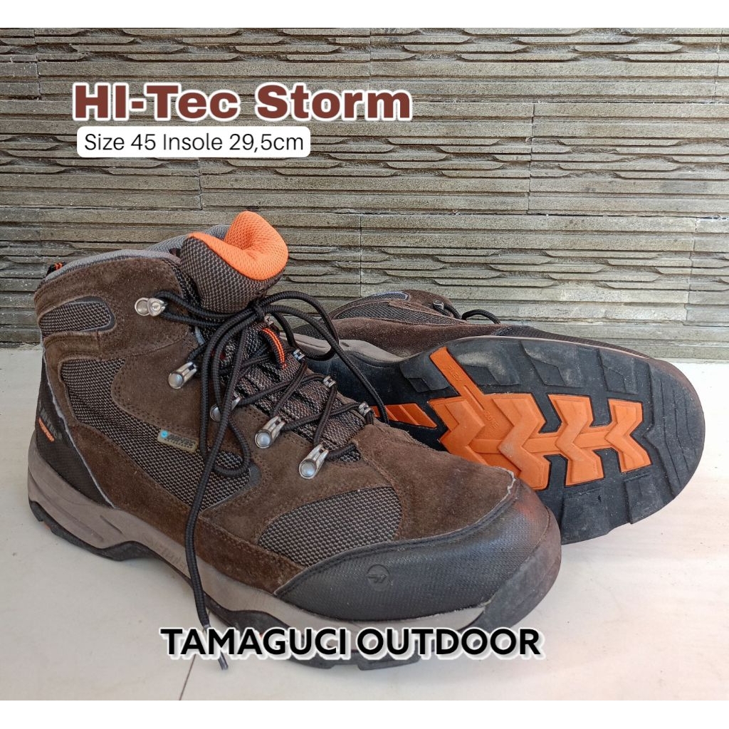 Sepatu Gunung Outdoor HI-Tec Storm WP Size 45 Insole 29,5