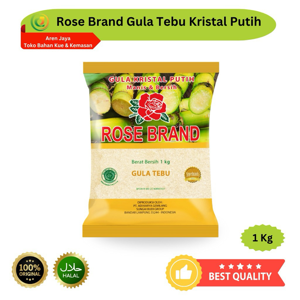 

Rose Brand Gula Pasir Gula Tebu Gula Kristal Putih Kuning Premium 1 Kg Original