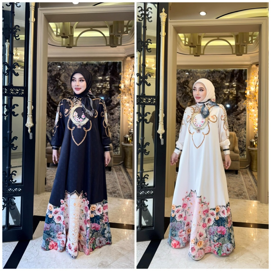 Dress printing + hijab Shellasaukia original