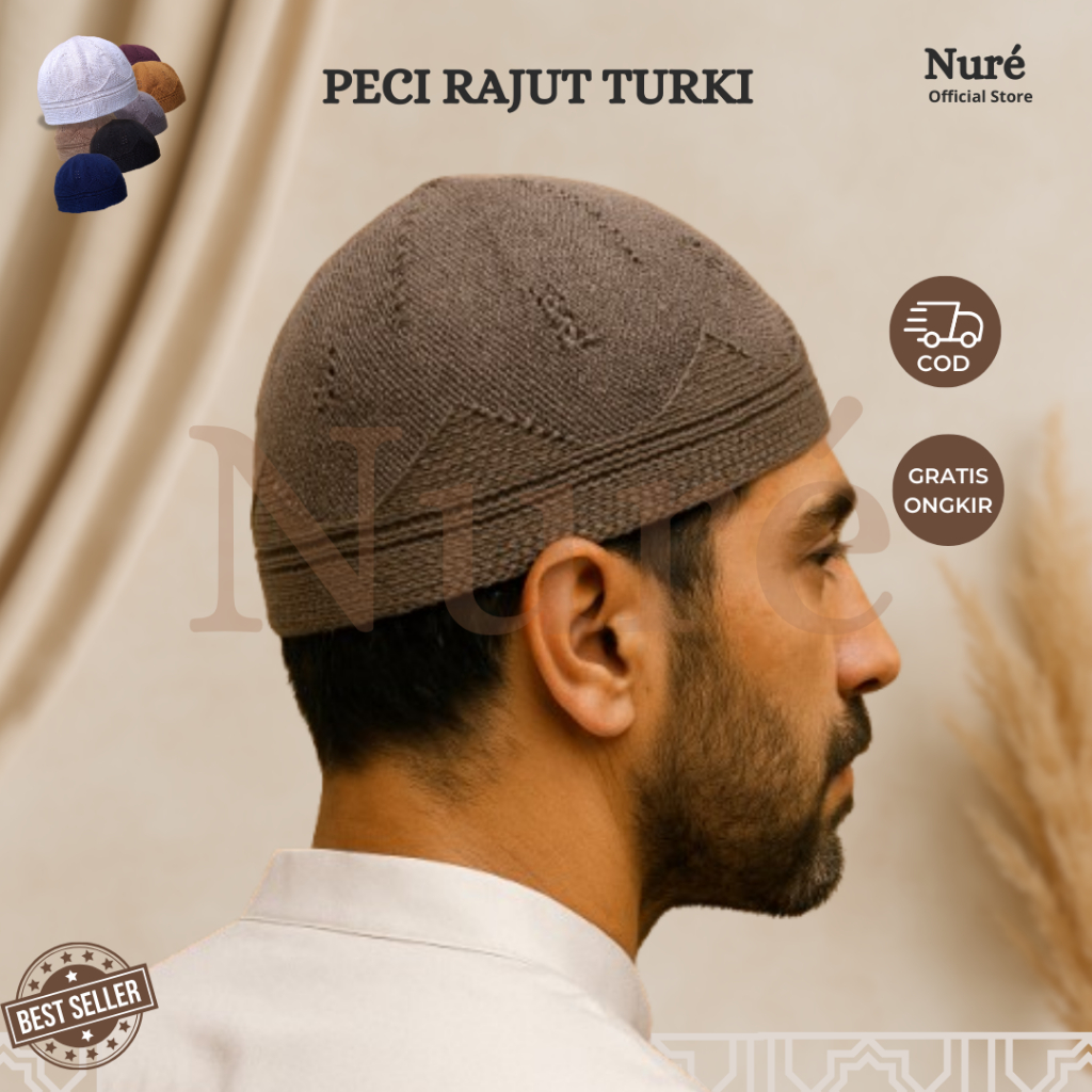 Peci Rajut Turki Kopiah Songkok Dewasa Premium
