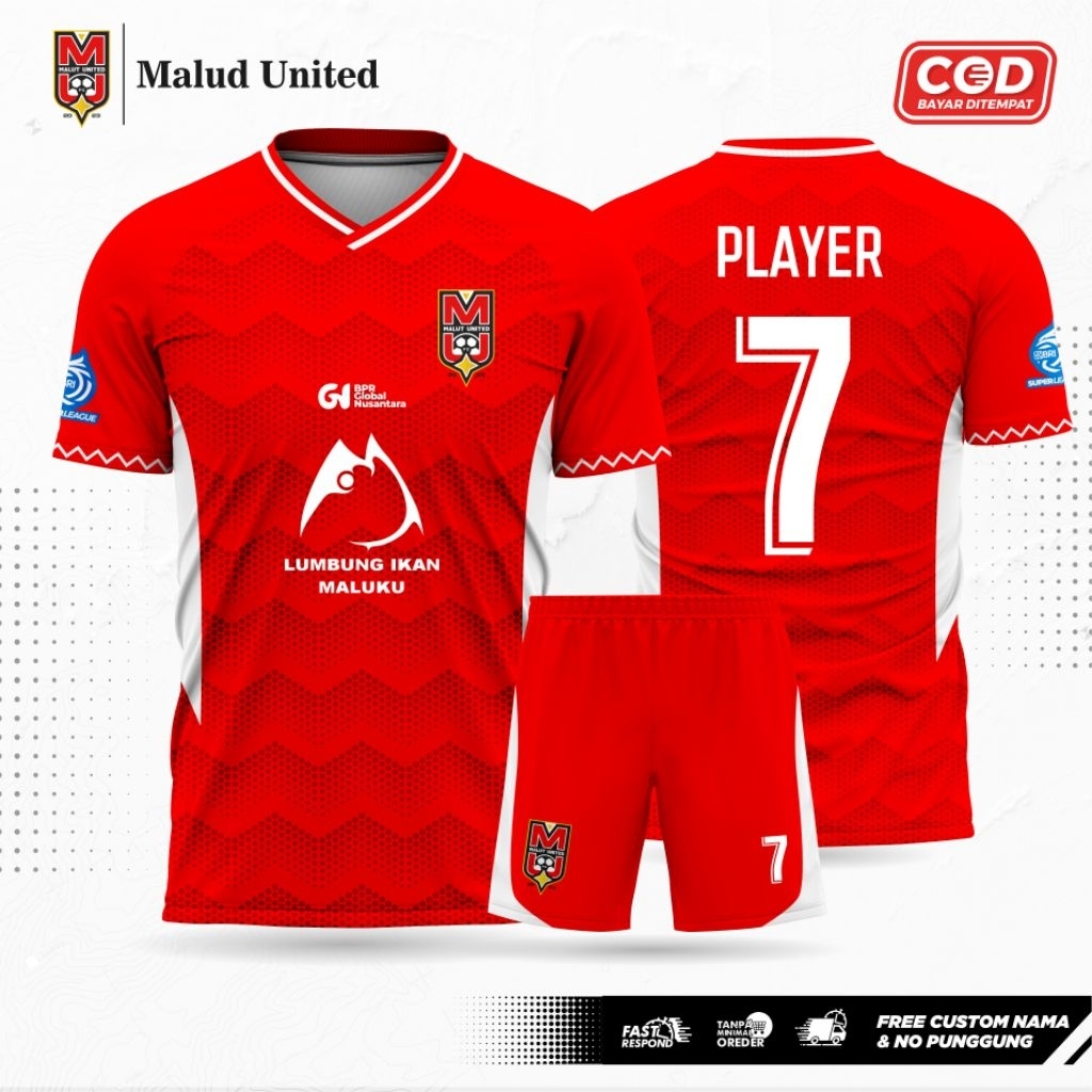 JERSEY MALUT UNITED TERBARU 2025/2026 HOME AWAY GRATIS TAMBAH NAMESET - KAOS MALUT - BAJU MALUT
