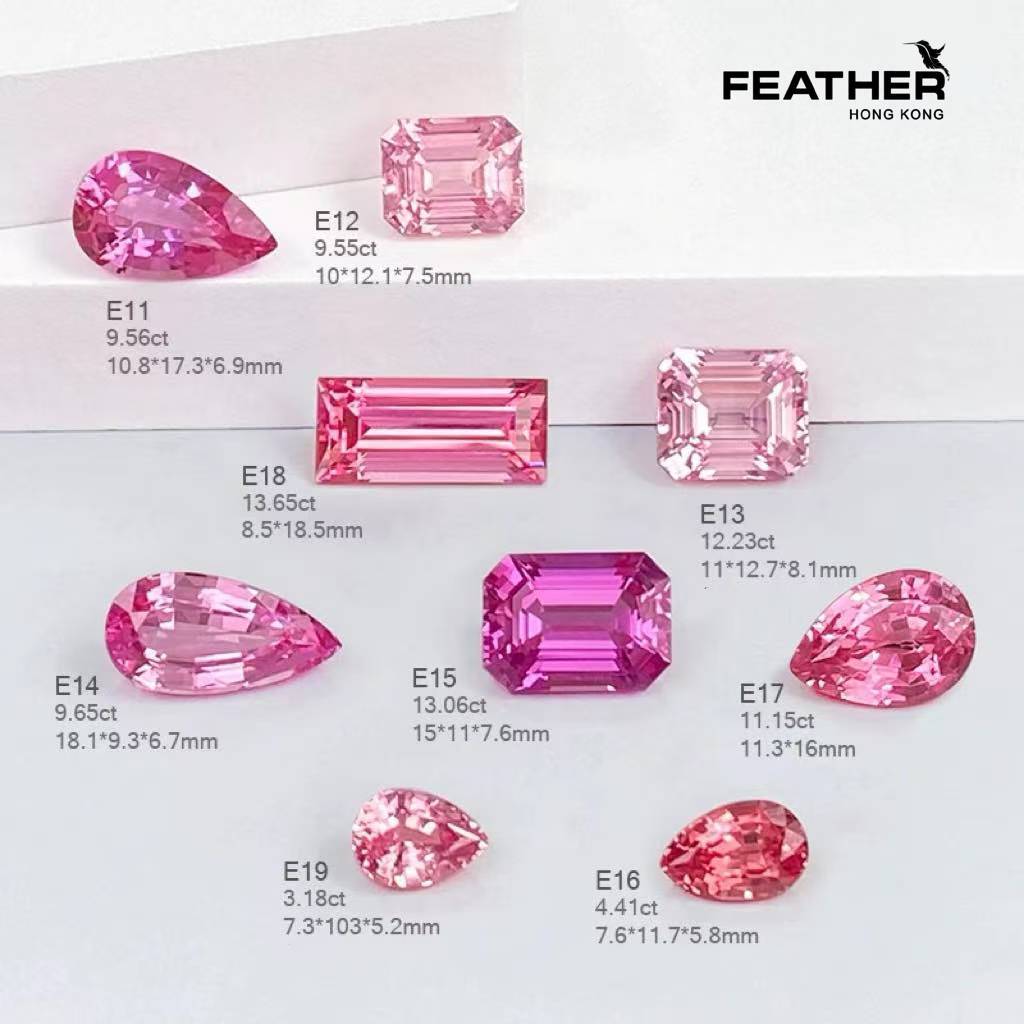 [100% Asli Lab Grown Diamond-Gem]- (Natural padparadscha/Ruby ) FL-IF-VVS1-Color D PREMIUM alami Bat