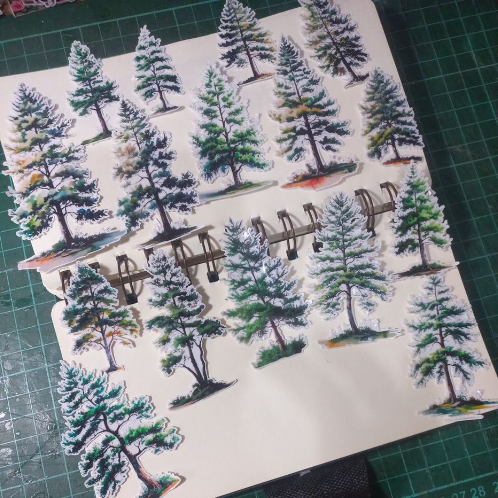 

ARTDOESWORK Pine trees 1 stiker transparan