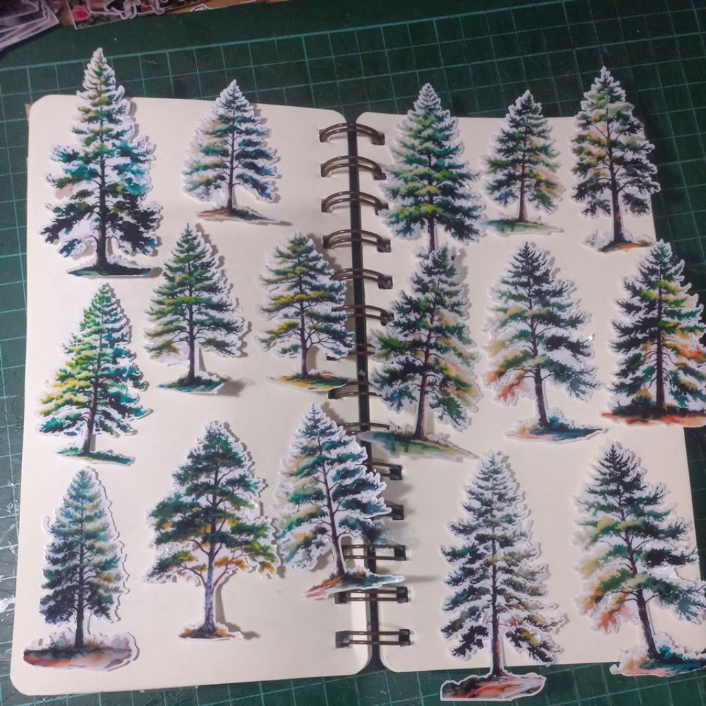 

ARTDOESWORK Pine trees 2 stiker transparant
