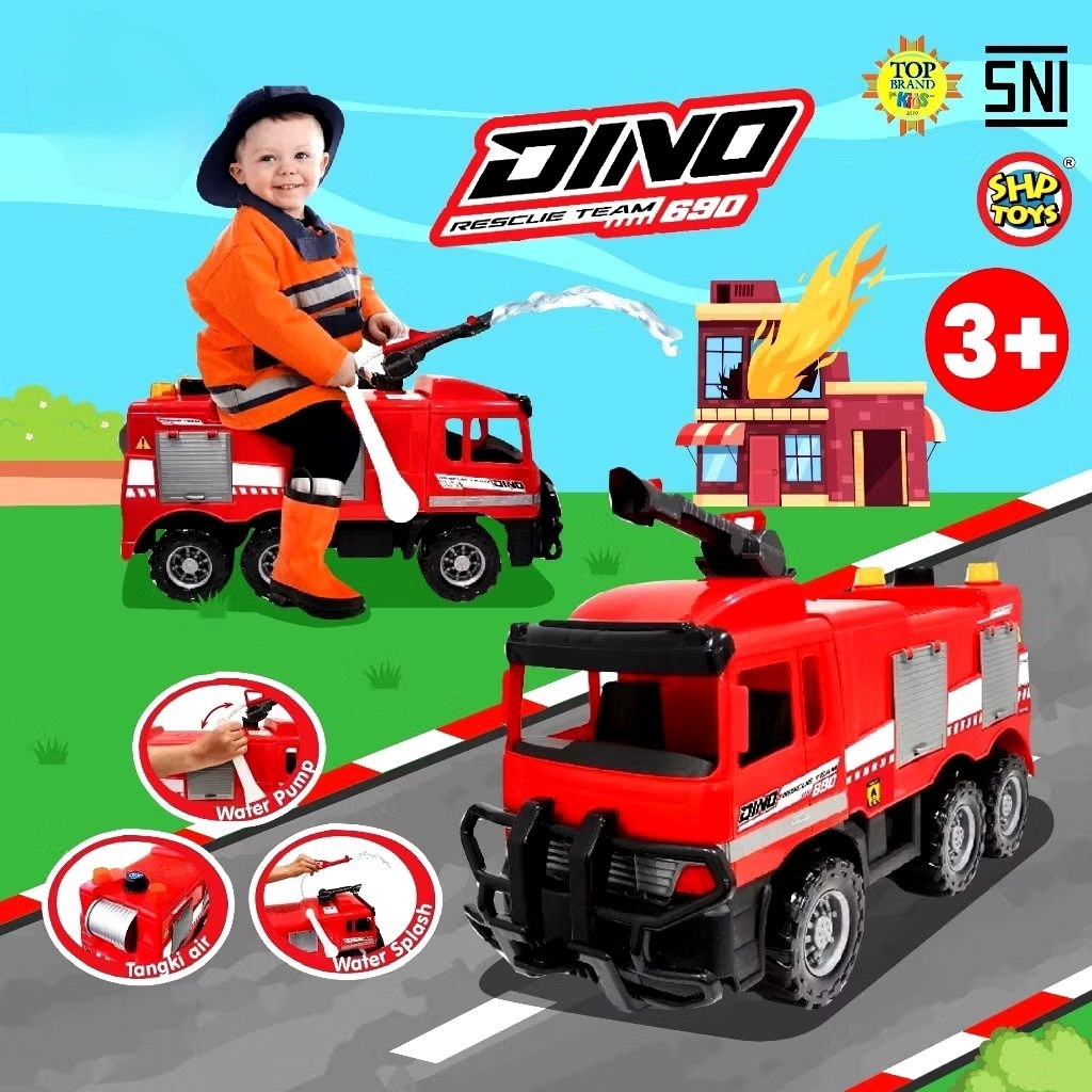 MAINAN MOBIL PEMADAM KEBAKARAN DINO 690 #SHP# RESCUE TEAM#