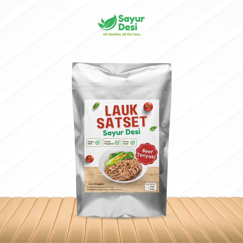 

Lauk SatSet Frozen Beef Teriyaki - Sayur Desi
