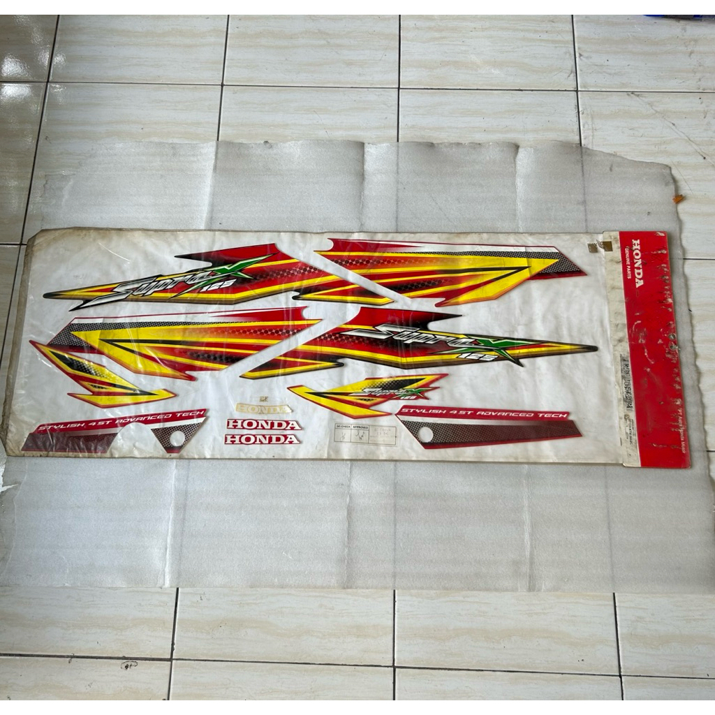 Sticker Stripping Set Supra X125 Ori AHM 871X0KTM860ZC