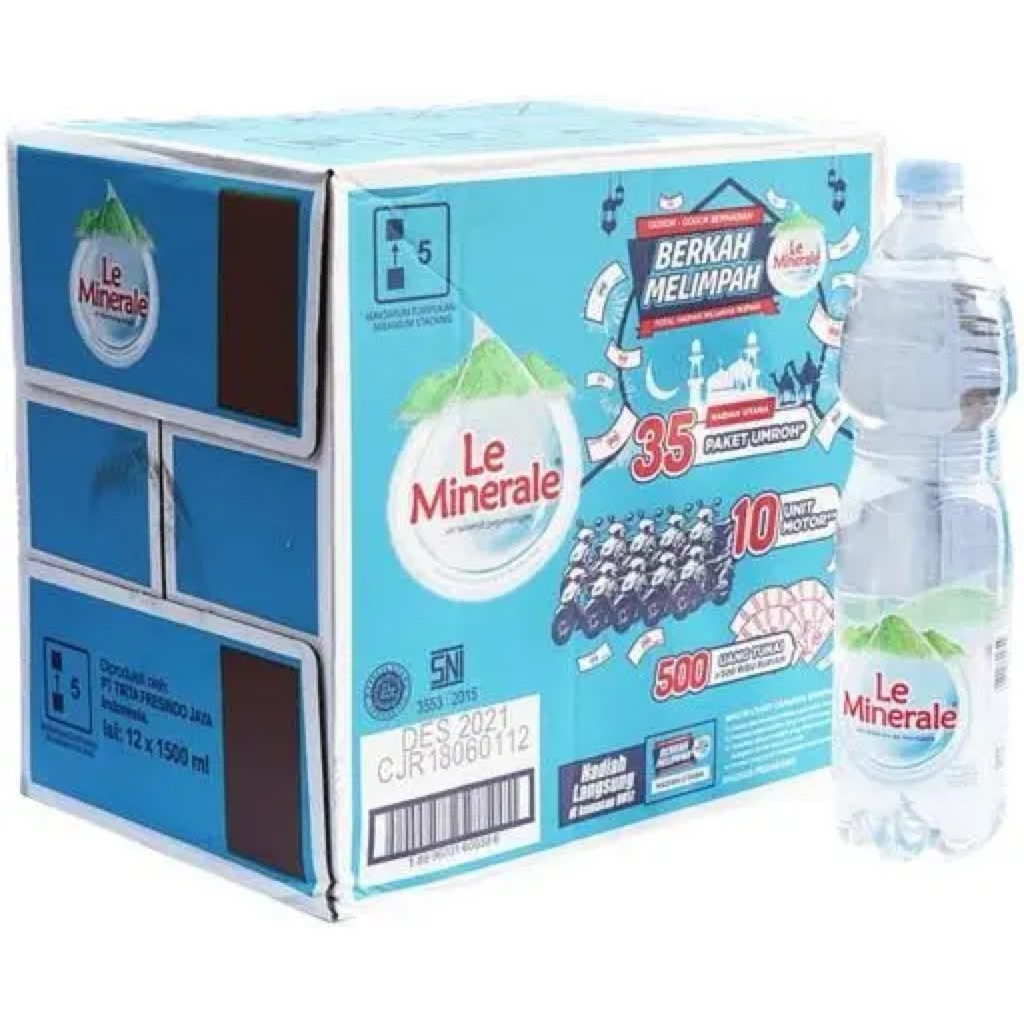 

le minerale dus 1.5L x 12 botol