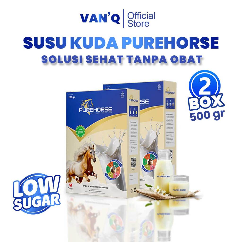 

Purehorse Susu Kuda Liar Sumbawa Asli 100% Untuk Tulang Paket 2 Box Kemasan 250gr