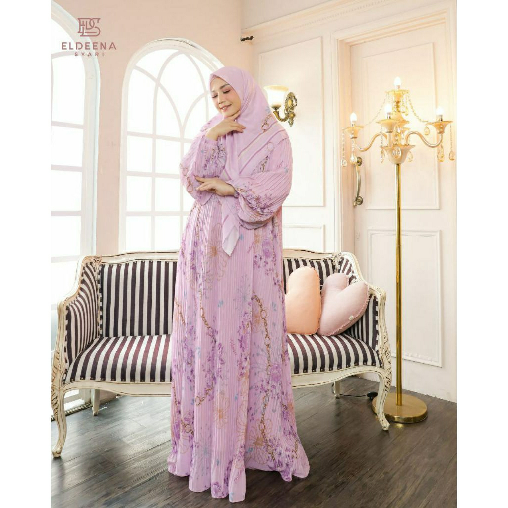 Huriyyah Set Scarf by Eldeena | Gamis Mewah | One Set Scarf | Eldeena | D'hijab of Mey