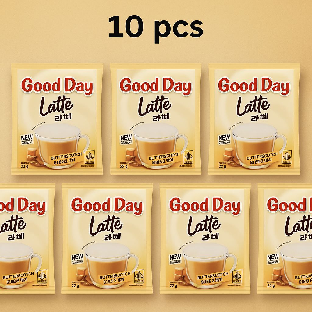 

Good Day Latte Butterscotch 22g – 10 Sachet | Kopi Instan Halal, Lembut & Creamy