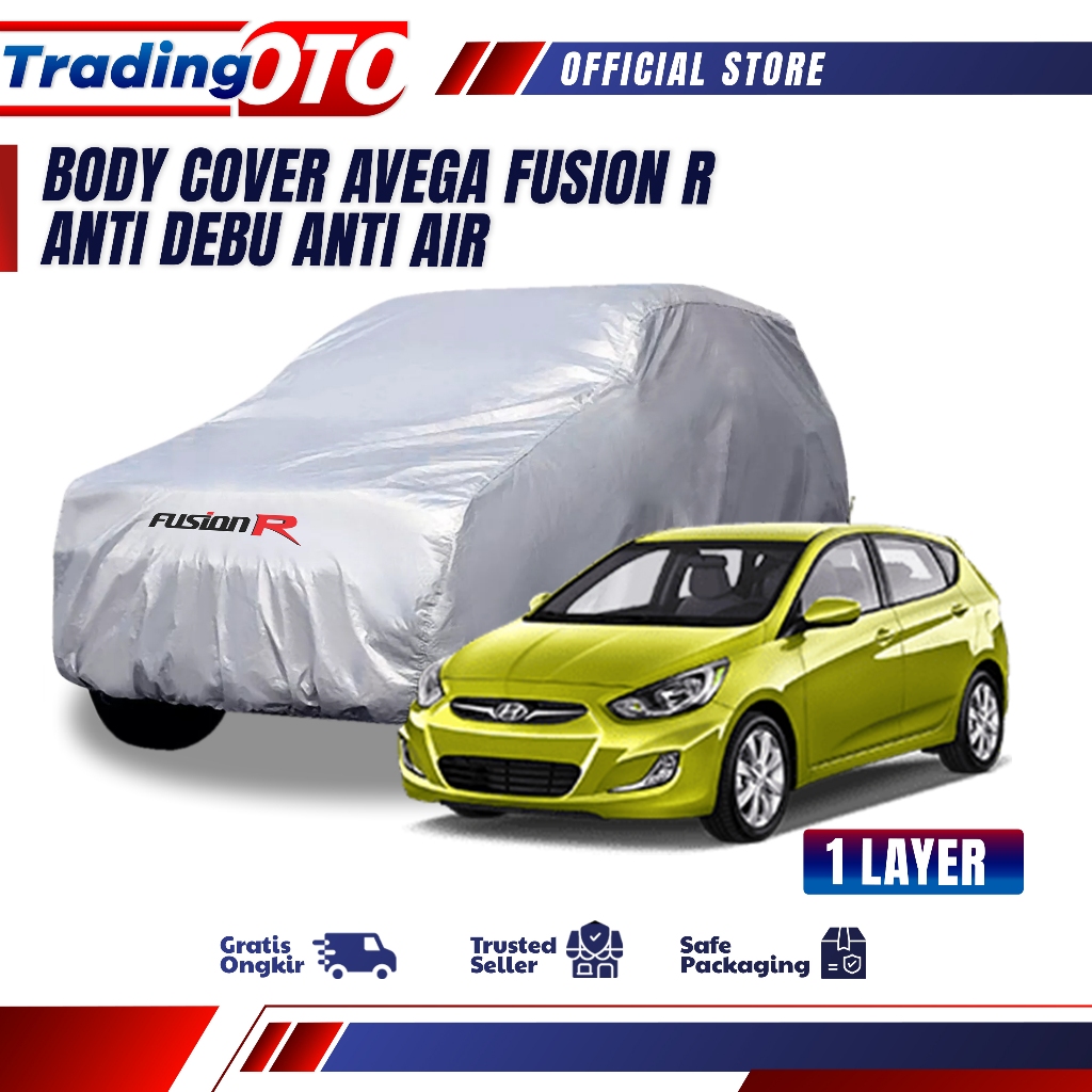FUSION R Cover Mobil / Sarung Mobil AVEGA  merek FUSION R / Cover Mobil Putih