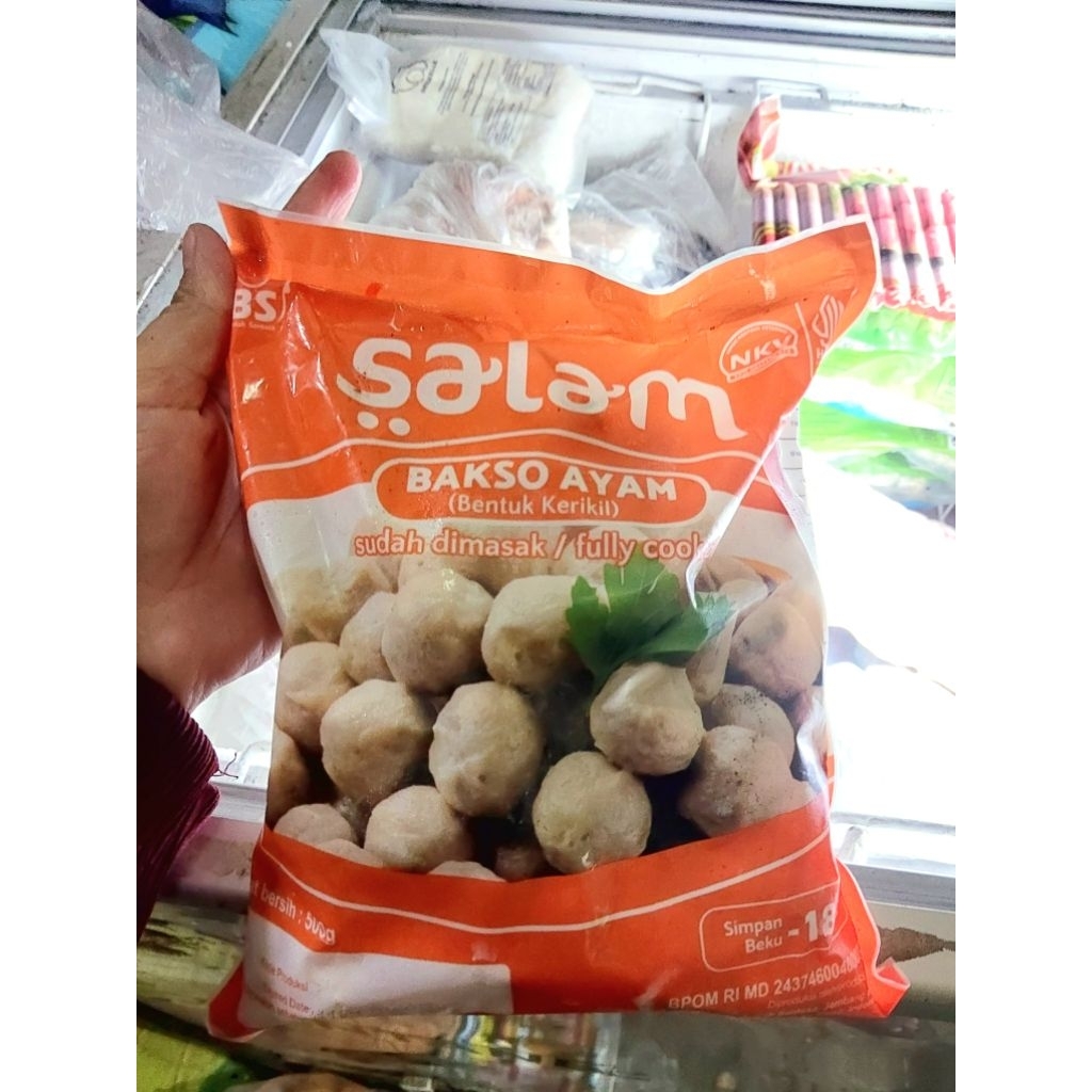 

Salam Bakso Ayam 500gr Frozen Tahan Lama
