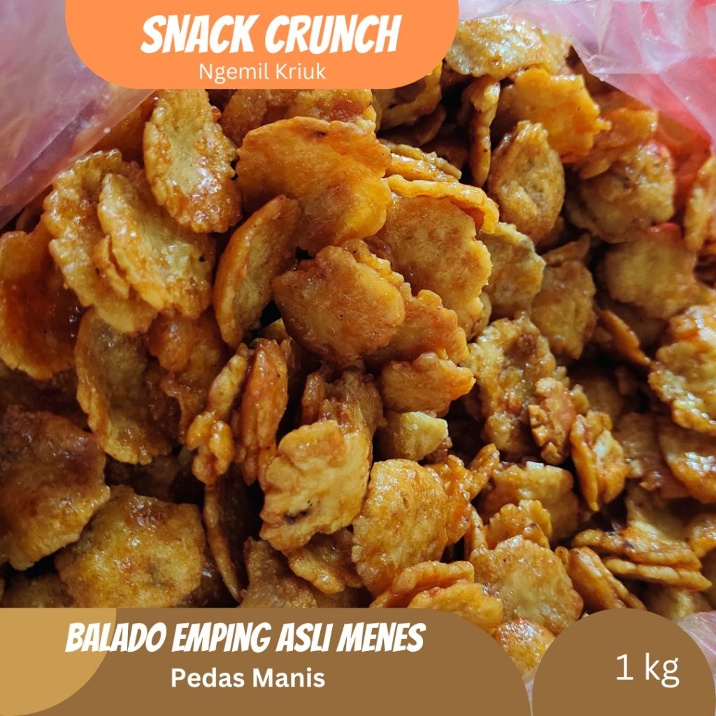 

1 KG EMPING KLETUK PEDAS MANIS PREMIUM/EMPING GEPUK ASLI BANTEN/EMPING CEPLIS