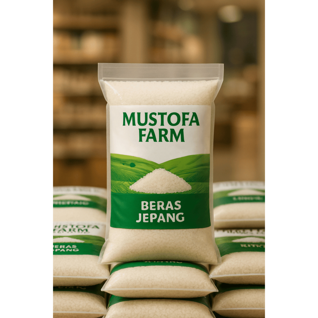 

Beras Jepang Mustofa Farm® Premium Japanese Japonica Rice Sushi 1kg