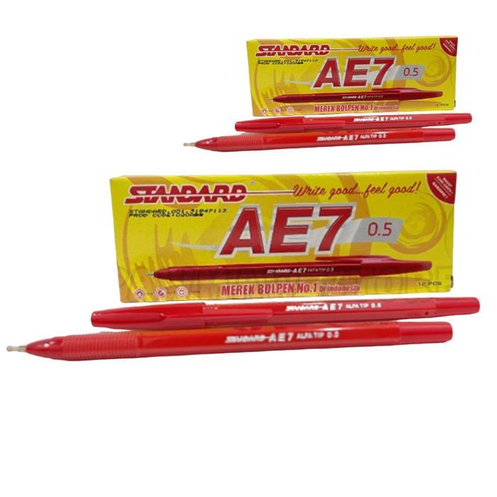 

Pulpen Standard AE7 Merah Asli