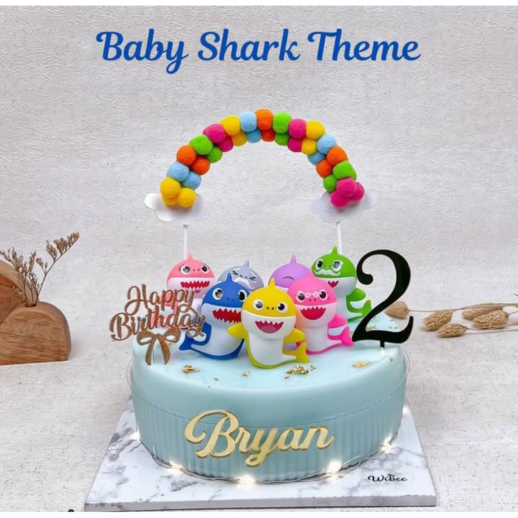 

Puding ulang tahun tema Baby shark
