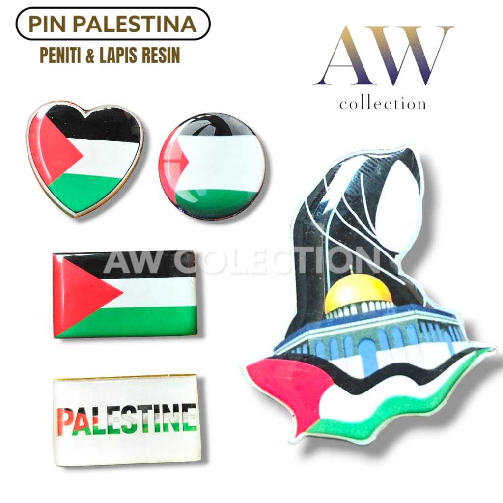 Pin Palestina / Pin wanita Palestina / bendera palestina berbagai pilihan