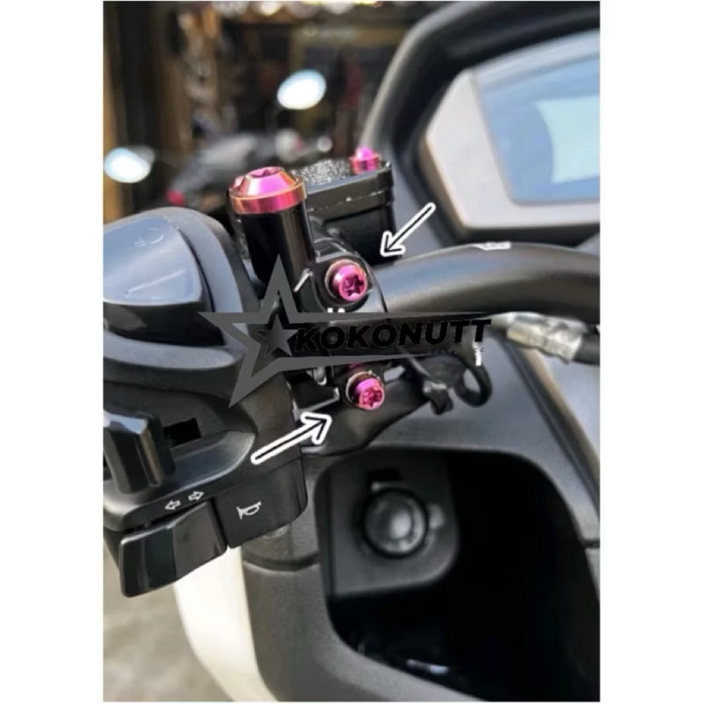 [vietnam]Baut titanium dudukan handle stang scoopy fino Pcx nmax universal madein Vietnam 4 pcs