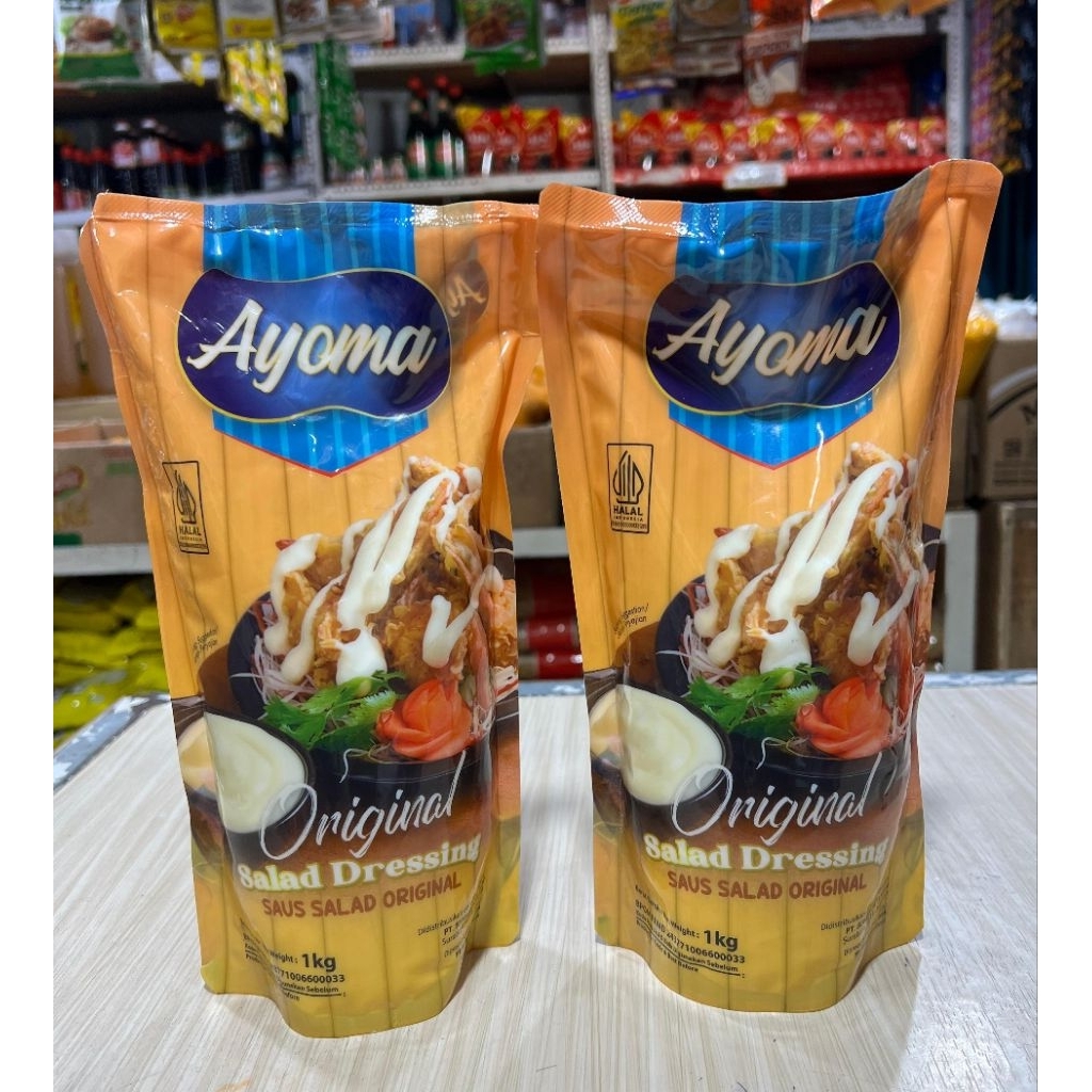 

Ayoma Mayonaise Original Salad Dressing 1 Kg / Saus Salad Original