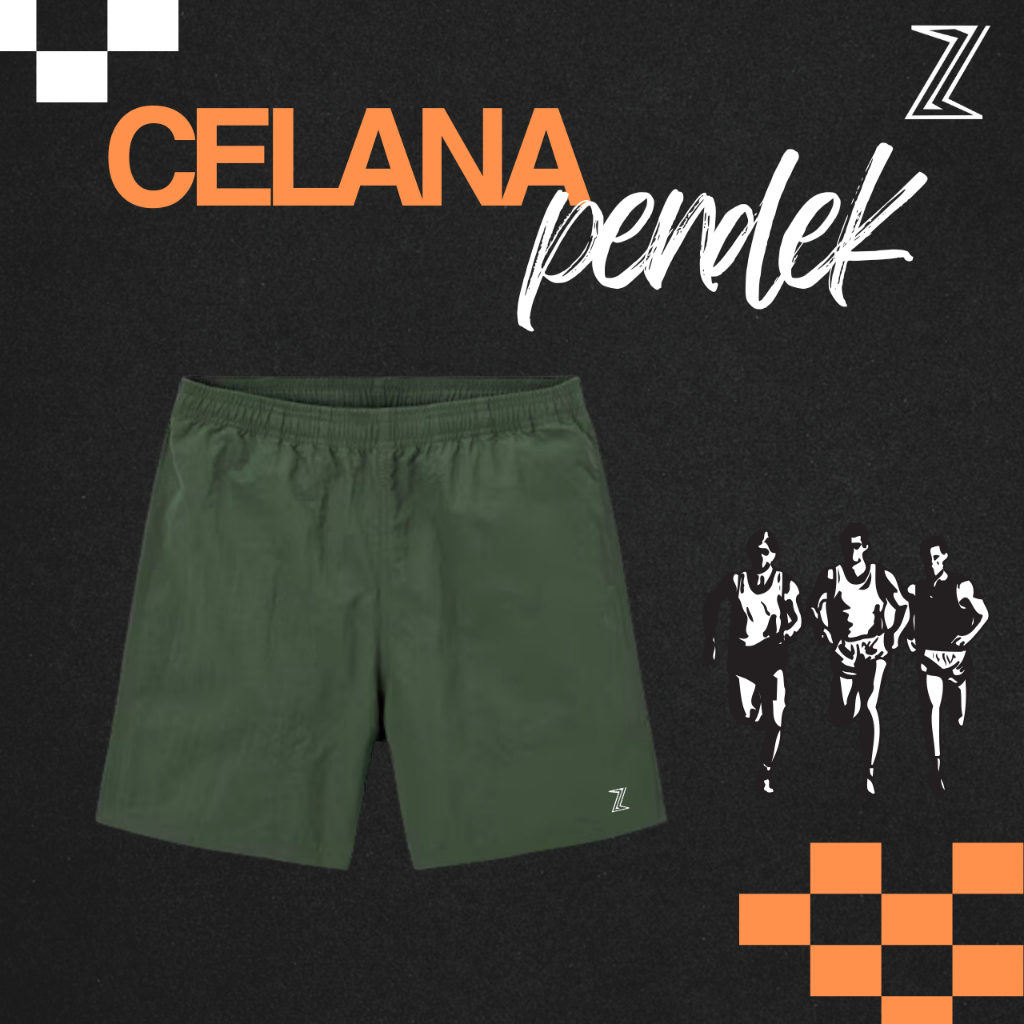 Celana Pendek Jogging Lari Olahraga Zhfu SS1G Boxer Santai Kolor Shorts Pants Bokser CD Saku Polos K
