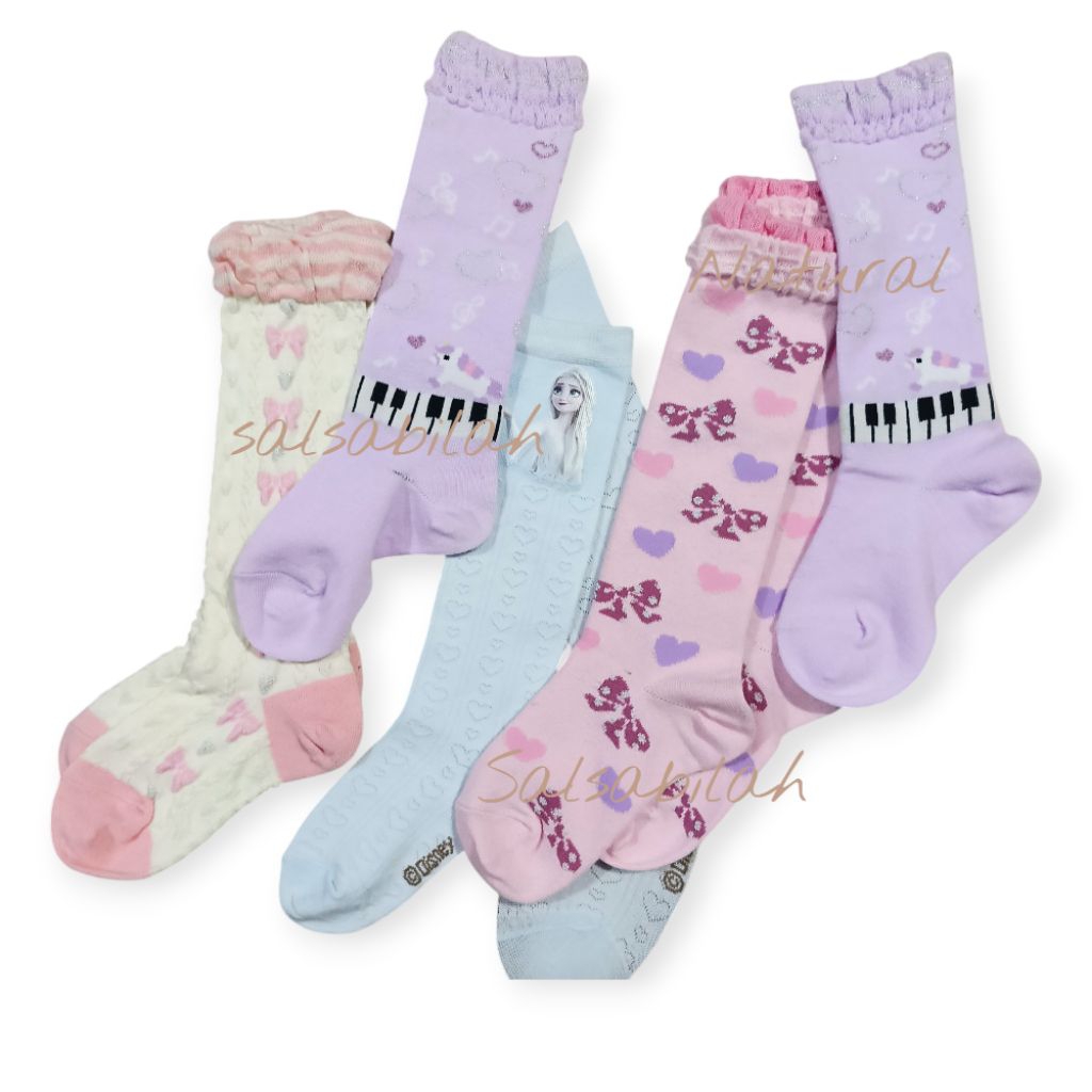 kaos kaki panjang anak perempuan selutut paud TK